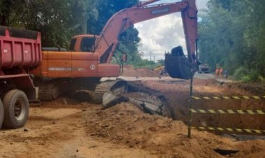Interrupção do trânsito de veículos é prorrogada até próxima semana na Estrada do Derba; veja alternativa para o tráfego