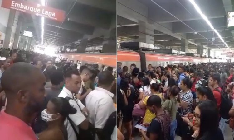 Falha em trem causa aglomeração na Estação Pirajá de metrô