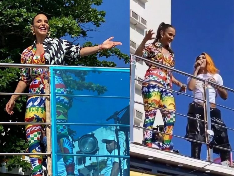 Ivete Sangalo e Pabllo Vittar arrastam trio elétrico em Salvador para programa da Globo