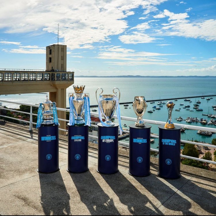 Troféus do Manchester City estão em Salvador e podem ser visitados no Museu do Bahia