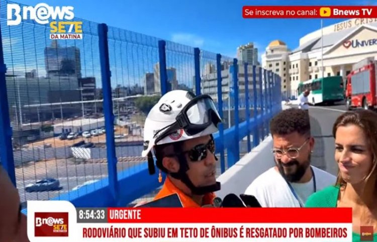 Motivo para suposto surto de rodoviário que subiu em teto de ônibus é revelado; saiba detalhes