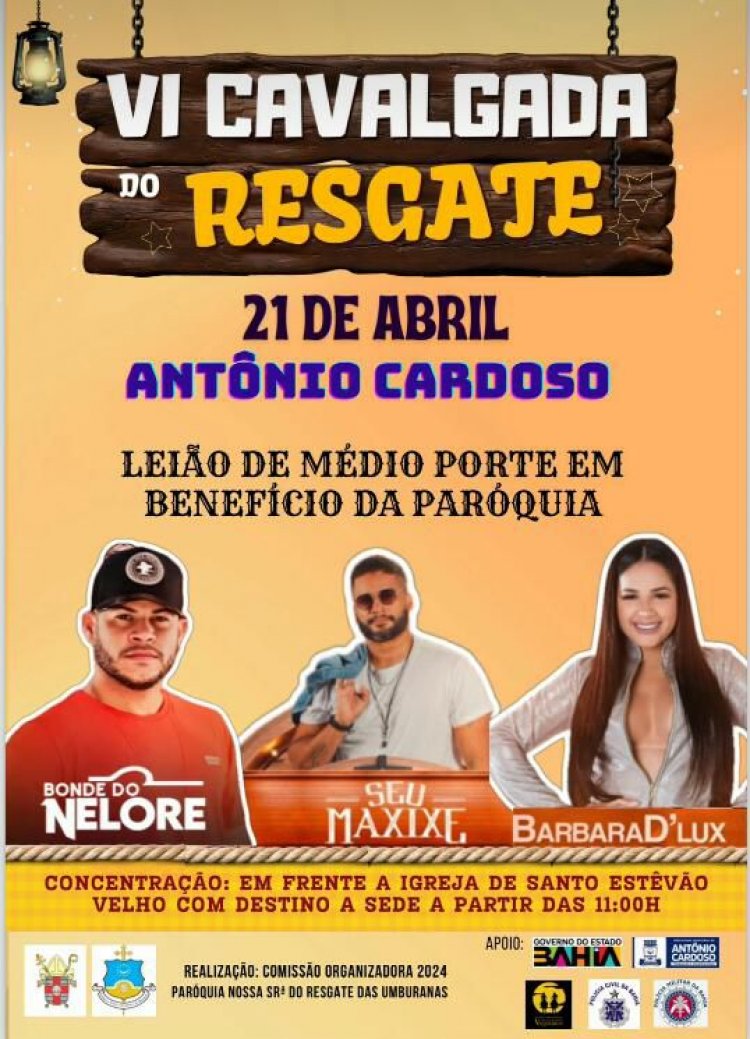 Show de Seu Maxixe é destaque na VI Cavalgada do Resgate em Antônio Cardoso