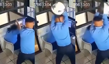 Vídeo: Mulher é agredida com capacete por colega de trabalho em Salvador